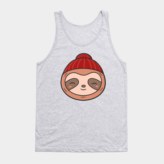 Kawaii Cute Sloth Tank Top by happinessinatee